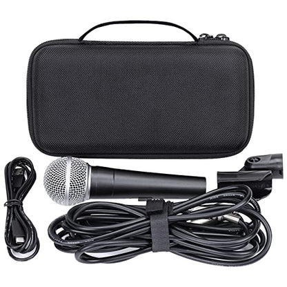 Aenllosi Hard Case for Shure SM58/PGA48/SM48S/BETA 58A/PGA58 Microphone | EVA case for SV200/SV100/KSM8 Cardioid Dynamic Vocal Microphone, Water-resistant design, Impact-resistant design, Case only - size: for SM58