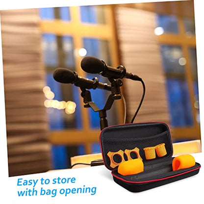 Microphone Protective Case Holder with Metal Zipper and Sponge Lining