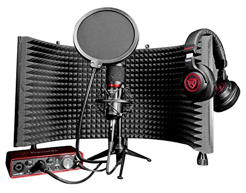 Rockville RDTS Adjustable Height Studio Desktop Tripod Microphone Stand | Includes Mic Clip, 3/8 to 5/8 Adapter, Foldable Design, All Metal, 5.9" to 7.1" Height, for Podcasts/Recording