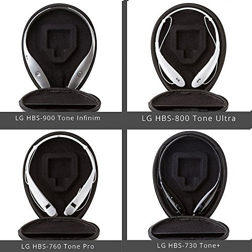 PXF Headphone Carry case (Size:180x150x30mm) Box for LG Tone Case HBS 730/750 / 760/770 / 810/900 / 910 - Bluetooth Headset Hard Shell Headset