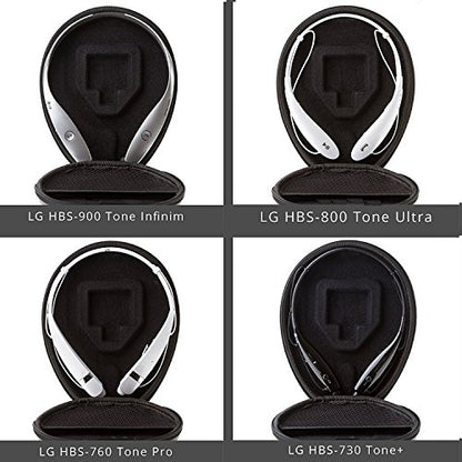 PXF Headphone Carry case (Size:180x150x30mm) Box for LG Tone Case HBS 730/750 / 760/770 / 810/900 / 910 - Bluetooth Headset Hard Shell Headset