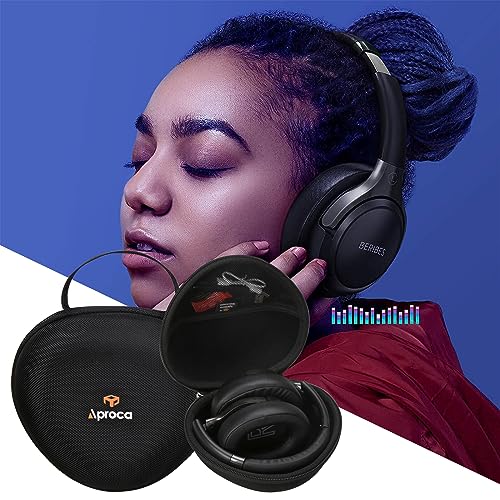 Aproca Headphones Case Compatible with iClever BTH12 / HS19 / BTH26 / BERIBES/eKids Jurassic World Foldable Kids Headphones, Portable Storage Bag - color: Black-Pro