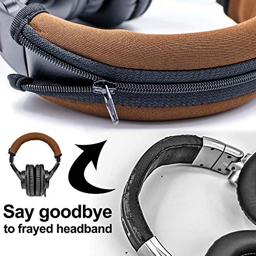 Replacement Headband Cover Compatible ATH M50X M50 M40X M40 M30X M20X Headphones (Brown) - color: Brown