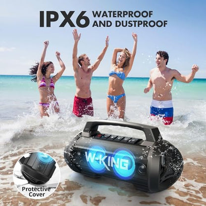 W-KING Portable Bluetooth Speaker with Wireless Microphone, Loud Karaoke - style: D10MIC