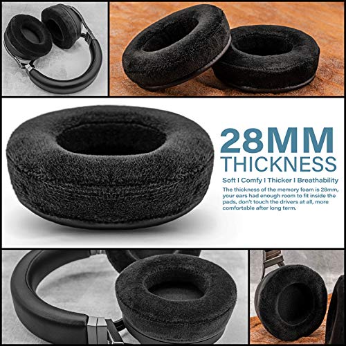 TRANSTEK Earpads Compatible with Virtuoso RGB Wireless SE Gaming Headset - Memory Foam Earcups - Velour Ear Cushions I Black