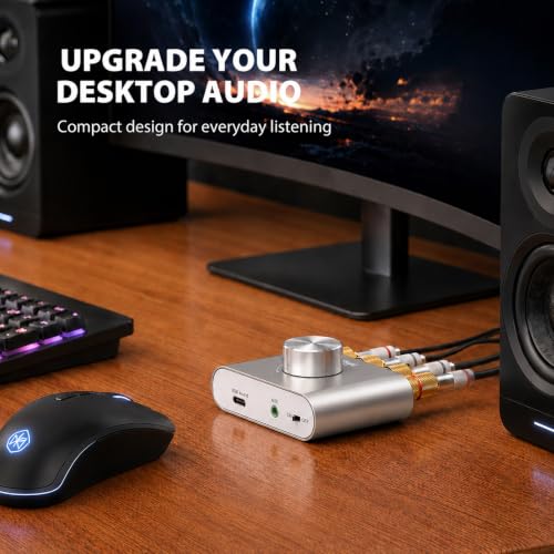 Facmogu F900S Bluetooth 5.0 Mini Power Amplifier, 80Wx2 Stereo Digital Amp | 160W 2.0CH | Hi-Fi Wireless Audio Receiver | AUX/USB/BT Input | Included 12V Power Adapter | For Passive Speakers | Silver - color: Silver, size: 80W+80W