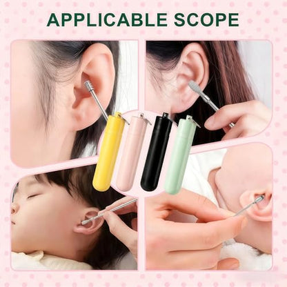 6 Pcs Ear Wax Removal Tool Set with Storage Tube, 2026 Ear Wax Removal Tool Ear Cleaning Kit, Portable Ear Pick Earwax Removal Tool Ear Cleaning Kit with Storage Box (Green) - color: Green