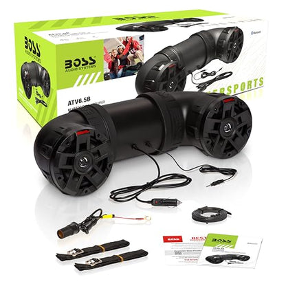 BOSS Audio Systems ATV6.5B 6.5 Inch ATV Speakers, Amplifier, Bluetooth - style: 6.5" Speakers, Black