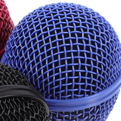 ERINGOGO 4-Pack Microphone Grille Replacement Mesh Mic Grill Heads 1.96 Inch Colored Mic Covers Noise Reduction Mesh Microphone Grille Ball Head Replacement for Wireless and Wired Mics
