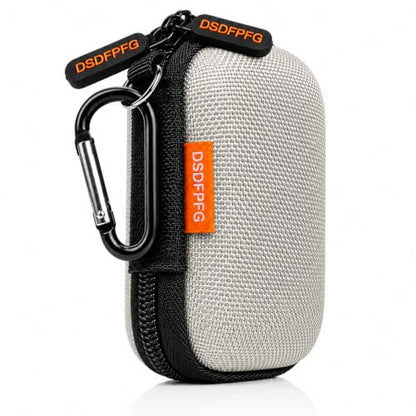 Silver Mini Hard Earbud Case, Small Portable Rectangle Carrying Case Pouch | Small Hard Case for Apple Airpods, Earpods, Samsung Galaxy Buds, Earbuds, Earplugs, In Ear Monitor, USB Cable, Flash Drive - color: Silver