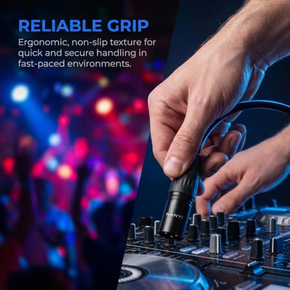 NANYI 3.5mm to 2 XLR Male Y-Splitter Audio Microphone Cable 1.5M (5FT) - size: 3.5mm To 2XLR Male-5FT