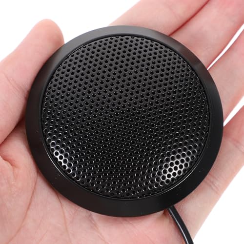 OUNONA Omnidirectional Computer Microphone with Noise Reduction and Compact Plastic Design for Recording and Video Chat, USB Plug and Play Microphone for Online Meetings and Streaming