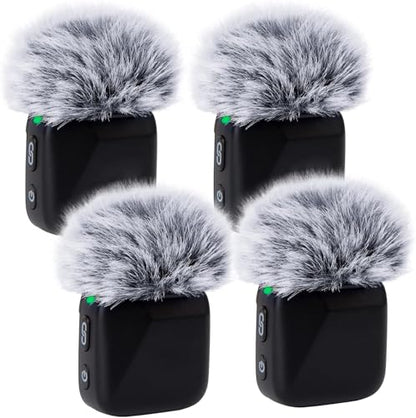 YOUSHARES Microphone Wind Muff Compatible with DJI Mic Mini - 4 Packs Furry Windproof Cover Suitable for DJI MINI 2024 Wireless to Reduce Wind Noise