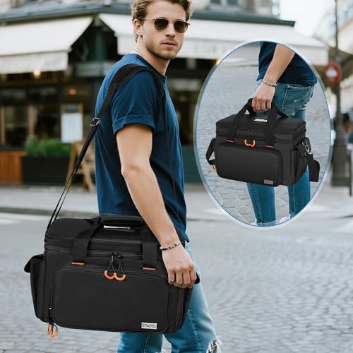 Carry Bag Compatible with Behringer X-AIR Series Mixers XR12, XR16, XR18 | Mixer Double Layer DJ Gig Bag, with Multiple Pockets for Accessories, Audio Case with Shoulder Strap, Padded, Black