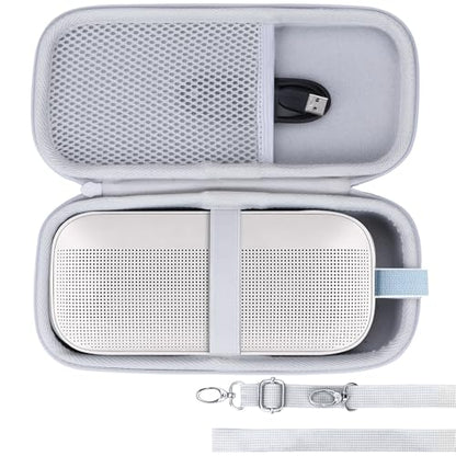 Lebakort Hard Case Compatible with Bose SoundLink Flex 2nd Gen/Bose SoundLink Flex Portable Speaker, Off White Case - color: Off White Case