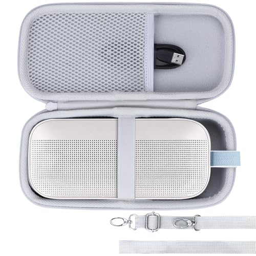 Lebakort Hard Case Compatible with Bose SoundLink Flex 2nd Gen/Bose SoundLink Flex Portable Speaker, Off White Case - color: Off White Case