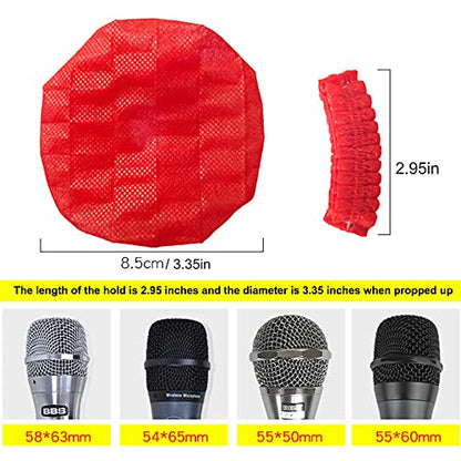 200pcs Disposable Microphone Cover, Handheld Microphone Windscreen
