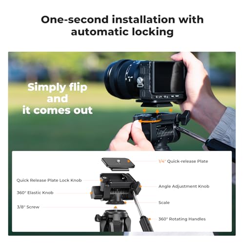 K&F CONCEPT 68" Camera Tripod Lightweight Portable DSLR Tripods