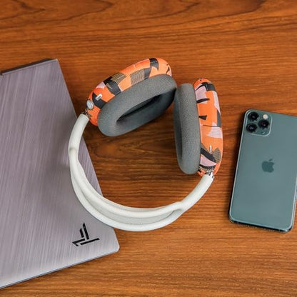 WC ShellZ Max - Protective Shell Covers for AirPods Max 1 & 2 | Made by Wicked Cushions | Made with Premium Silicone | Orange Prism - color: Orange Prism