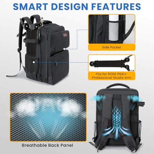 Audio Mixer Travel Case Bag Compatible with RODECaster Pro/Pro II/RC Duo