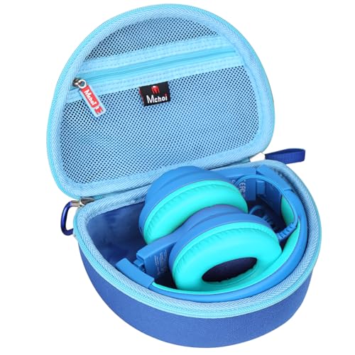 Kids Headphones Case Suitable for iClever HS19 / BTH12 / Candy Bila/MIDOLA MD-B01 / noot Products/EarFun/IMYB Foldable Kids Headphones (Blue)