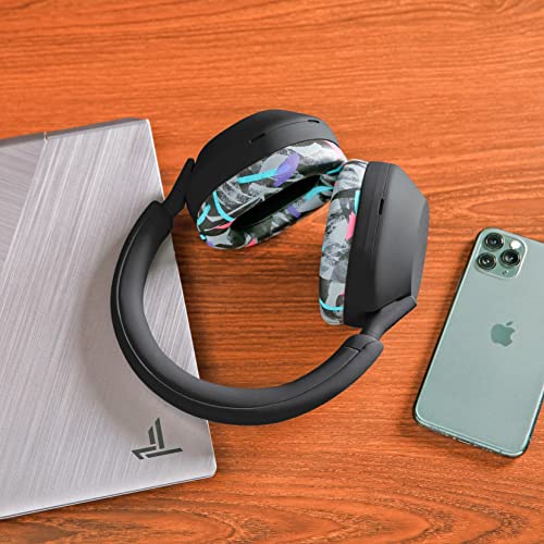 WC PadZ XM5 - Premium Replacement Earpads Compatible with Sony WH-1000XM5 | Made by Wicked Cushions | Soft PU Leather, Extra Thick, Noise-Isolating Memory Foam | 90s Black - color: 90s Black