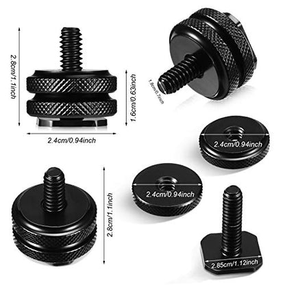 Weewooday 8 Pack Hot Shoe Adapter Kit, 1/4"-20 Cold Shoe Mount & Flash Stand Mount Set for DSLR Camera Rig, Tripod, Microphone, LED Light, Monitor