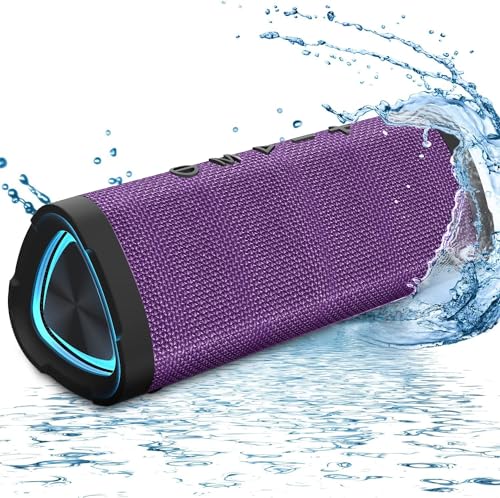 Vanzon Bluetooth Speakers V40 Portable Wireless Speaker V5.0 with 24W Loud Stereo Sound, TWS, 24H Playtime & IPX7 Waterproof, Suitable for Travel, Home&Outdoors,Hij-Purple - color: Purple