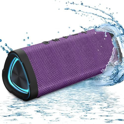 Vanzon Bluetooth Speakers V40 Portable Wireless Speaker V5.0 with 24W Loud Stereo Sound, TWS, 24H Playtime & IPX7 Waterproof, Suitable for Travel, Home&Outdoors,Hij-Purple - color: Purple