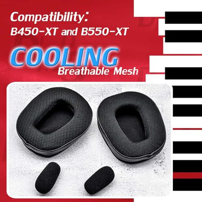 Ear Pads Compatible with B450-XT B550-XT Headset I with Microphone Foam (Cooling Gel Breathable Mesh)
