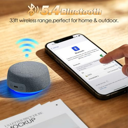 Dual Bluetooth Speaker Set with TWS & Magnetic Base Wireless Speakers - color: Gray