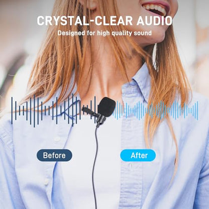 MAONO USB-C Lavalier Microphone, 192kHz/24bit for Interview and Vlogging | Omnidirectional, Plug & Play for iPhone15, iPad, Android, Conference Call, YouTube Video, Dictation, Meeting, Recording, UL11