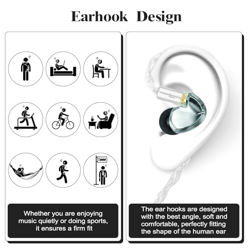 SE846 Cable Compatible with Shure SE215, SE215 Pro, SE315, SE425, SE425 Pro, SE535, SE846, AONIC 3, AONIC 4, AONIC 5, LZ A4 A5 UE900 Pro Earbuds Earphone, MMCX Replacement Headphone Cable, 4ft
