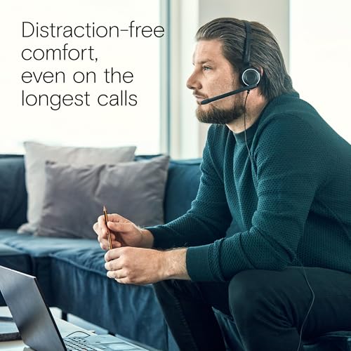 EPOS PC 7 USB Wired Headset – Lightweight Noise-Cancelling Boom Mic, Wideband Audio, Plug-and-Play USB-A, Crystal-Clear Calls for Skype, Zoom & Teams – Compatible with Windows, macOS, Chromeboo, Black - size: 1 Count (Pack of 1)