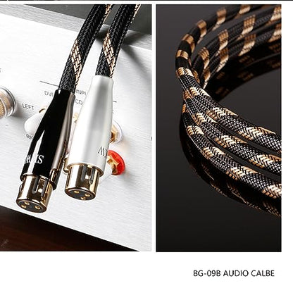 SKW Single XLR Female to RCA Male Cable, BG Series Ultra-high Purity Copper Audio Cable 4.9ft/1.5M (1 Cable) - color: XLR Female to RCA Male, size: 4.9 ft (1.5 m)