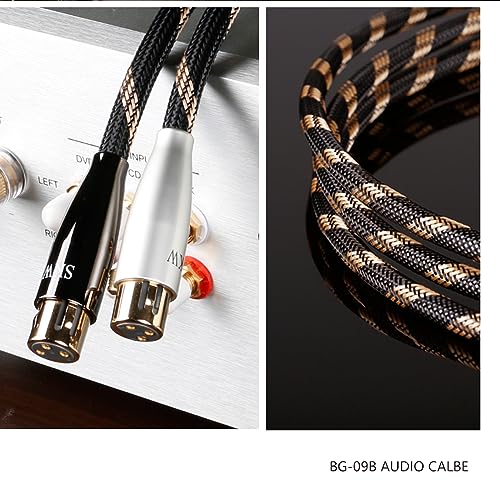 SKW Single XLR Female to RCA Male Cable, BG Series Ultra-high Purity Copper Audio Cable 6.5ft/2M (1 Cable) - color: XLR Female to RCA Male, size: 6.5 ft (2 m)