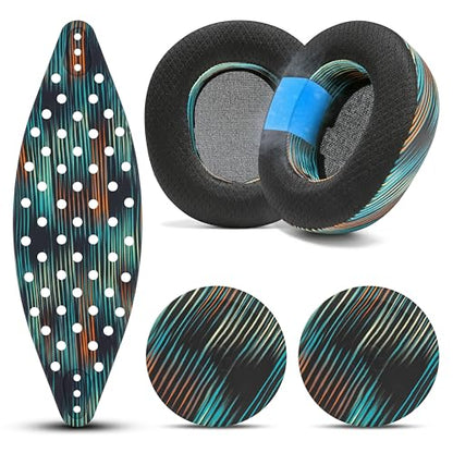 WC Mod Kit V2 Nova Pro Wireless, Pro Omni & Elite - Gel Earpads & Headband | Made by Wicked Cushions | Side Plates also included. Fits Arctis Nova Pro Wireless, Elite & Pro Omni | The Simulation - color: The Simulation