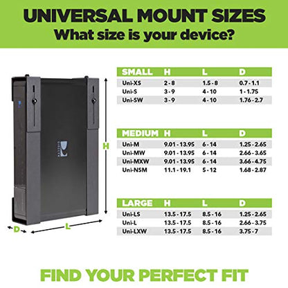 HIDEit Mounts Uni-L Mount - Patented in 2015, Made in USA - Steel Adjustable Large Wall Mount, Hide Your Cable TV Box, Satellite Receivers, DVRs, NVRs, Set-Top Boxes and Other A/V Equipment - size: USA Made Large