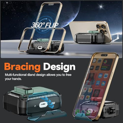 for AirPods Pro 1st/2nd Case with Lock & Phone Stand(Green) | Automatic Snap Switch Lock,Carbon Fiber Texture Design Cover with Cleaner Kit - color: BB-Green