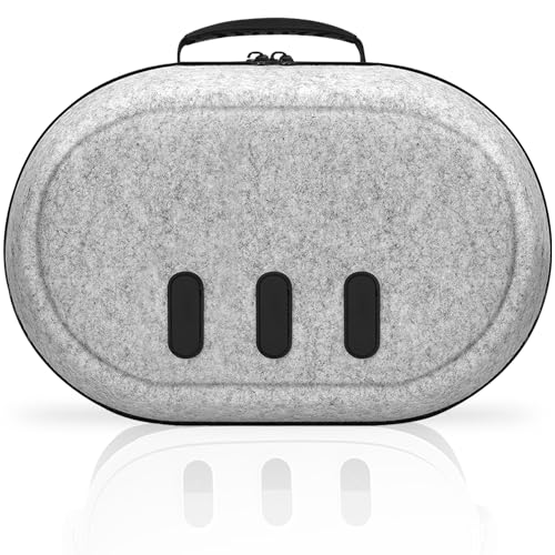 Hard Carrying Case Compatible with Meta Quest 3S/3 Accessories, Custom Storage Space for VR Gear/Elite Head Strap/Controllers/Adapter/AA Batteries, with Lens Cover for Travel and Protection