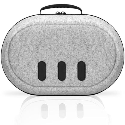 Hard Carrying Case Compatible with Meta Quest 3S/3 Accessories, Custom Storage Space for VR Gear/Elite Head Strap/Controllers/Adapter/AA Batteries, with Lens Cover for Travel and Protection