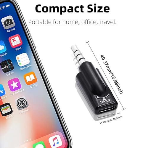 Poyiccot USB C to 3.5mm AUX Audio Adapter 2 Pack, USB-C Female to 3.5mm Male Adapter, Type C to AUX Jack 16bit/48kHz HiFi Stereo DAC Headphone Plug for iPhone 15, MacBook, Car Headphone, Black - style: 2 Pack Male to Female Black