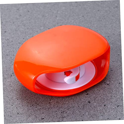Vaguelly Automatic Cord Winder for Earphones and Data Cables Retractable Organizer Box for Travel Compact Storage Solution in Orange