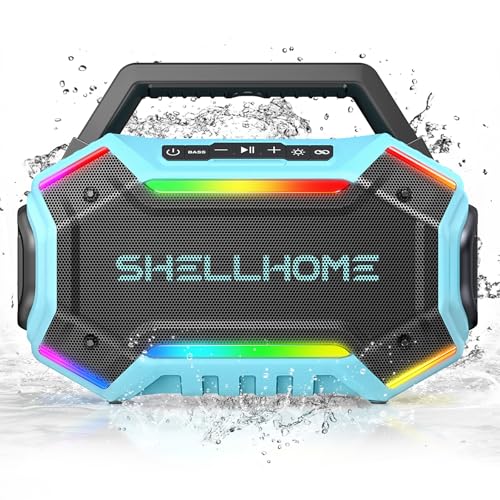80W Bluetooth Outdoor Speakers, Waterproof Speaker for Party Beach, Teal | 30H Playtime, RGB Lights, BassUp 2.0, IPX6 Waterproof, TWS, 80W(Peak) Loud, Bluetooth 6.0 - color: Teal