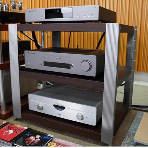 Audio Rack Cabinet/Av Media Audio Component Stand, Low Profile Audio Video Shelving for Cd Players, Av Component Stand Audio-Video Tower(Large) - size: Large