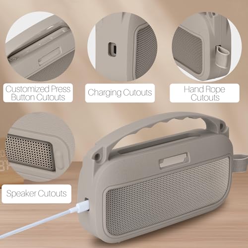 Lebakort 2nd Gen Silicone Cover Compatible with Bose SoundLink Flex 2nd Gen/Bose SoundLink Flex Portable Speaker (Sandstone Cover) - color: Sandstone Cover