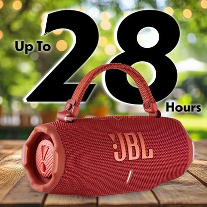 JBL Charge 6 Portable Bluetooth Speaker (Red) | IP68 Waterproof, DustProof, and DropProof, Outdoor Wireless Audio |28Hrs Playtime + Travel Case Bundle - color: Red