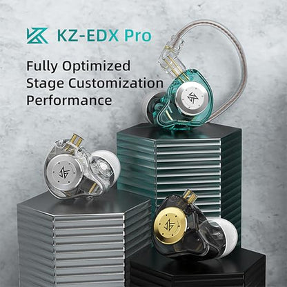 KZ EDX Pro Gaming Earbuds, HiFi IEM Earphones, Deep Bass Sound in Ear Monitor Headphones with Detachable Cable, for Audiophile Dj Singers