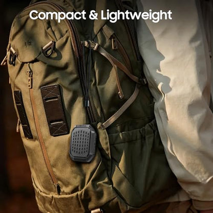 comiso Wearable Bluetooth Speakers, Clip-On Portable Mini Bluetooth Speaker with Built-in Mic for Hands-Free Music and Calls, Waterproof Up to 10 Hours Playtime, Small Wearable Clip On (Non-Magnetic)