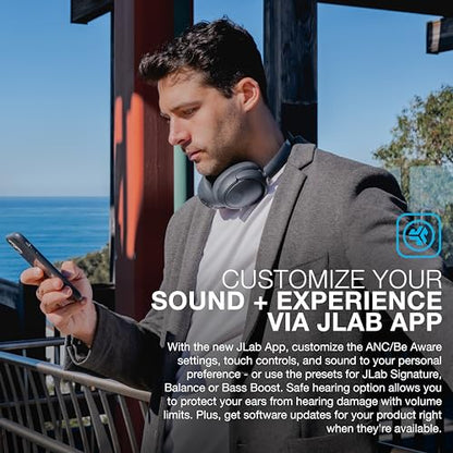 JLab JBuds Lux ANC Wireless Over-Ear Headphones, Graphite - color: Graphite